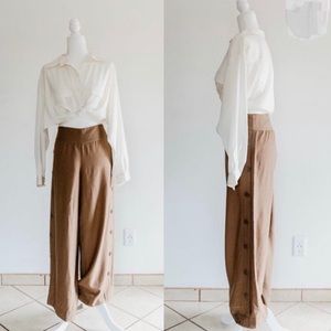 Vintage high waist brown pants w/ buttons
